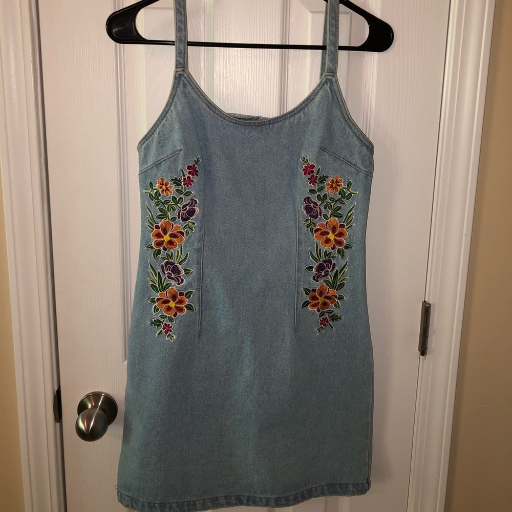 Skin tight, fitted, denim dress